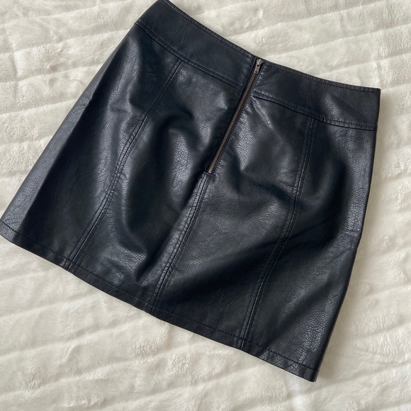 EUC Free People Faux Leather Skirt - Picture 2 of 3